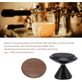 Miniatyrbillede 7 af 8: Kaffeekstraktionsspejl med valnøddesort base, 360° rotationsjusterbart espressospejl for at observere kaffeflowhastigheden