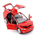 Pikkukuva 1 / 5: 2020 Uusi 1:32 Tesla Model X -metalliseos automalli painevalut ja leluajoneuvot Leluautot Lasten lelut lapsille Lahjat pojan lelu Red