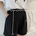 Miniatyrbillede 5 af 5: Fashion Bæltekæde Hjerte Udskæring Taljekæder Cool Ladies Hip Hop Stil