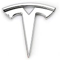 Pikkukuva 1 / 5: sysy Autocollants de Voiture en metal 3D ja décalcomanies Emblem Badge T Logo Tesla adaptent,argent