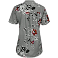 Miniatyrbild 3 av 5: Blommiga toppar för kvinnor 2023 Button Down Mode Casual Lång-/kortärmade skjortor Blus Gray 4X-Large