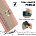 Miniatyrbild 5 av 5: För OnePlus Nord CE 3 Lite 5G/Nord N30 5G Case PU Läder Blixtlås Fickställ Cover Pink Style E OnePlus Nord CE 3 Lite