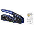 Pikkukuva 1 / 5: 100 kpl Cat6 / Cat5e Rj45 läpivientiliitinpaketti puristustyökalulla As Shown