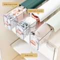 Miniatyrbild 5 av 5: Vägghängande Transparent Underkläder Trosor Strumpor Förvaringslåda Garderob Organizer För sovrum white