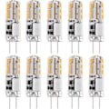 Miniatyrbild 1 av 5: 10x G4 LED-lampor 12V AC/DC Vit ljus 6000K 2W, 24LED Dimbar - WELLNGS White Light 6000K