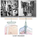 Miniatyrbild 4 av 5: 8-pack magic utrymmesbesparande galgar med 9 hål, multifunktionell smart organizer, garderobsförvaringsorganisation