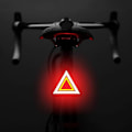 Pikkukuva 1 / 5: Luova polkupyörän takavalo IPX2 vedenpitävä pieni pyörän LED-valo tukee USB-latausta ulkokäyttöön Multicolor Triangle Warning