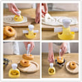 Miniatyrbild 2 av 4: 2-pack Donut-utskärare Set 3 tum kakform Rund för bakning Donutform Plast Dopp Pli