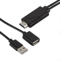 Miniatyrbilde 4 av 5: 1080P USB hunn til HDMI hann HDTV videoadapterkabel for Android IOS smarttelefon og nettbrett MultiColor