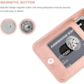 Miniatyrbillede 5 af 5: Skal Pung med Kortlommer, Premium Læder Magnetisk Lukning Stativ Robust Beskyttelse til iPhone 14 (Rosaguld)（PA） Rose gold iphone13 mini