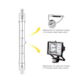 Miniatyrbilde 3 av 5: R7s Halogenlampe 118mm 200w 230v Halogenstav R7s Halogenlampe R7s Dimbar Halogenstav L