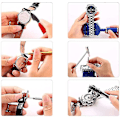 Miniatyrbild 3 av 3: Reparationssats för watch , 147 professionella reparationsverktyg för fjäderstång, verktygssats för batteribyte för watch