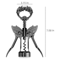 Pikkukuva 2 / 5: Viinipullonavaaja, 3 in 1 sinkkiseos Premium Wing Corkscrew Viinipullonavaaja monitoimipullolla Black Gray