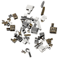 Miniatyrbild 2 av 2: 24 Set Metall Dragkedjehuvud Reglage Fäste Insättningsstift Dragkedjestopp Tillbehör Plugg Dragkedja Reparationssats För Kappa Hem DIY (blandad Färg, Storlek 3/5/8/10)