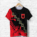 Pikkukuva 1 / 5: Jalkapallo Albania Pelipaita 2025 Jalkapallojoukkue T-paita 3D T-paidat PURPLE 100 (4T)