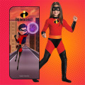Miniatyrbillede 4 af 5: 3-14 år Børn Teenagere Drenge Piger Violet The Incredibles Kostume Superhelte Fancy Dress Up Cosplay Outfits Sæt Gaver 5-7Years