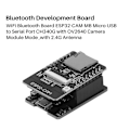 Miniatyrbild 2 av 5: Wifi Bluetooth kort Esp32-cam-mb Micro-usb till seriell port Ch340g med Ov2640 kameramodulläge ,w Black