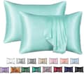 2-pack örngott i 100 % mullbärssilke, hår- och hudvård 20 X 36 Light Green