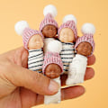 Miniatyrbillede 4 af 5: 1 stk. Miniature Realistisk Nyfødt Baby Dukker Genfødte Dukker Legetøj Gaver Til Børn Børn Fødselsdag