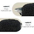 Miniatyrbilde 4 av 6: Fuzzy Bucket Hat for Kvinner og Menn - Plysj, Fluffy, Vintervarm, Morsom Fiskehatt Fish-black