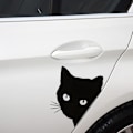 Miniatyrbillede 3 af 3: Kiggende kat silhuet klistermærke notesbog bil bærbar