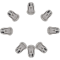 Miniatyrbilde 5 av 5: Popmutter 100 stk Popmutter Gjengede Mutter Rustfritt Stål Popmutter Flat Head Gjengede Muttere Popmutter Gjengede Inserter Mutter Hode Mutter For Hus