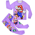 Pikkukuva 2 / 4: Super Mario Pojat Ja Tytöt Kevät Ja Syksy Lasten Kotiasu Pitkähihainen Pyjamasetti 6074 140cm