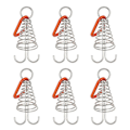 Miniatyrbilde 1 av 2: 6 stk. Plank Hook Spring Justerbar Dekk Plugg Rustfritt Stål Kroker Fast Teltt Tau Spenne For Camping Og Dekking Kaesi