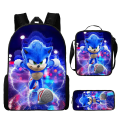 Pikkukuva 1 / 3: Sonic Reppu Sonic Opiskelijalaukku Lounaslaukku Case Kolmiosainen set