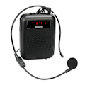 Miniatyrbilde 1 av 5: Retekess Pr16r Stemmeforsterker Multifunksjonell Digital Skjerm Abs Bærbar Mini 12w Mikrofon Megafon Høyttaler For Lærer Black