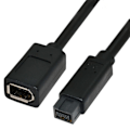 Miniatyrbilde 5 av 5: IEEE 1394 6-pins til 1394b 9-pins Firewire-adapter, slitesterk kamerakoblingskabel