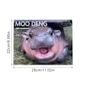 Miniatyrbilde 2 av 4: Morsom Moo Deng Flodhest Kalender 2025, Moo Deng Dvergflodhest Hengende Månedlig Veggkalender Rask