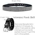 Miniatyrbillede 3 af 6: Spikkede Bælter Kvinder Y2K Bælte Stjerne Bælter Sort Pige Damer Spike Stud Punk Taljebælte til Halloween Cosplay