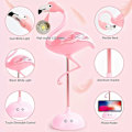 Miniatyrbillede 3 af 5: 1 stk. Flamingo skrivebordslampe, sød lyserød lampe Kawaii skrivebordstilbehør, lys 360° fleksibel hjem soveværelse stud