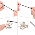 Miniatyrbilde 3 av 5: 100 stk. Pin Keepers Pin Låser Pin Backs Låseklips Med Skiftenøkkel, 6 X 5 Mm