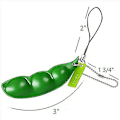 Pikkukuva 2 / 5: 6-osaiset dekompressioherneet pod avaimenperä Edamame-avaimenperä Stress relief leluherneet riipus avaimenperä