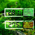 Miniatyrbilde 3 av 3: 1 stk Lcd 3d Krystall Digital Måling Fisketank Reptil Akvarium Termometer gold