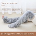 Miniatyrbillede 1 af 4: Teddy Legs Lange Strømper - Teddy Legs Strømper, Over Knæ Høj Fuzzy Leg Warmer Strømper Sjove Fuzzy Lange Vinter Strømper silver gray