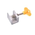Miniatyrbilde 4 av 5: Skyvedørslåser 4 stk. Skyvedørstopper Justerbar vinduslås Justerbar skyvedørstopper Aluminiumslegering Skyvedørslås Vindusek.