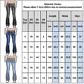 Kvinnors Bootcut Jeans Stretchiga Denimbyxor Dam Låg Midja Utsvasade Byxor Denim Blue S