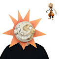 Pikkukuva 1 / 5: Aurinko ja Kuu Klovni Maski Security Breach Sundrop Moondrop Cosplay Rekvisiitta Halloween-asu