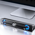 Miniatyrbillede 2 af 5: USB kablet computerhøjttalerstang Stereo subwoofer bashøjttaler Surround lydboks til pc Laptop telefon Tablet MP3 MP4 Black
