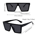 Pikkukuva 6 / 7: Ny Trendi Suuret Kehykset Uv400 Aurinkolasit Street Shot Ajo Lasit Black-Gradient Gray