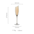 Pikkukuva 5 / 5: Creative Red Wine Champagne Cups Lyijytön lasi läpinäkyvä savunharmaa meripihka värikkäät lasit 185ml 440ml 570ml Amber 185ml