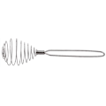 Miniatyrbild 5 av 5: Spiralvisp Handmixer Blender Äggvispare Rostfritt Stål Verktyg