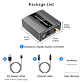 Miniatyrbilde 2 av 5: Analog Til Digital Audio Converter Rca Til Optisk Med Optisk Kabel Audio Digital Toslink Og Coaxi