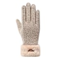 Miniatyrbild 2 av 4: Cashmere ullhandskar för kvinnor vinter söt ridning varm sammet vadderad tjock touch screen kall-proof skidåkning Khaki Average size