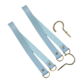 Miniatyrbillede 1 af 5: Læder Gardinstang Holder Holdbacks Til Kontor Stue Cafe Altan 2 Stk Light blue