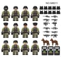 Military Building Set with 12 Minifigures