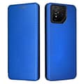 For Asus ROG Phone 9 5G Deksel Karbonfibertekstur Fallsikkert PU-Lær Telefondeksel Blue